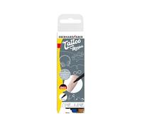Eberhard Faber 559505 - Set de rotuladores para tatuajes One Line, 4 rotuladores en estuche de plástico con 4 plantillas