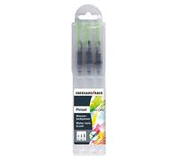 Eberhard Faber 579925 - Pincel depósito de agua Artist Colour, 3 pinceles con puntas diferentes