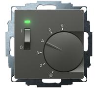 Eberle Controls 191811554302 UTE 1015-Anthrazit-55: Termostato de ambiente para montaje empotrado, color antracita, para calefacción, 1 unidad.