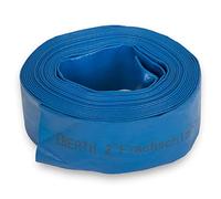 EBERTH 2" manguera plana de jardín para bombas en 10m de longitud, 2 pulgadas, 52mm de diámetro, flexible, PVC resistente, manguera industrial, manguera de agua para riego, en azul