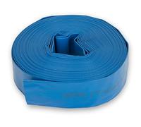 EBERTH 2" manguera plana de jardín para bombas en 30m de longitud, 2 pulgadas, 52mm de diámetro, flexible, PVC resistente, manguera industrial, manguera de agua para riego, en azul