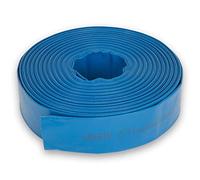EBERTH 2" manguera plana de jardín para bombas en 40m de longitud, 2 pulgadas, 52mm de diámetro, flexible, PVC resistente, manguera industrial, manguera de agua para riego, en azul