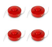 EBERTH Cabezal de Hilo 4X (4 Piezas), Repuesto de Cortador de Hilo para cortabordes desbrozadora, Carrete de Hilo Paquete de 4, Grosor de Hilo 3mm, Longitud de Hilo 2,3m, Rosca M10 x 1,25