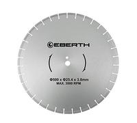 EBERTH Disco de corte diamantado para piedra, baldosas y gres porcelánico, disco diamantado con 500 mm de diámetro, 25,4 mm de perforación, 3,8 mm de grosor, disco de corte diamantado f. Granito