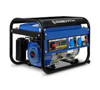 EBERTH - Generador de emergencia de 3000 vatios. Generador eléctrico con motor de gasolina de 6,5 CV, 4 tiempos, refrigerado por aire, 2 tomas de 230V, 1 toma de 12V, arranque por cuerda, AVR (regulad