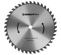 EBERTH: Hoja de sierra circular. Hoja de sierra circular de acero con dientes de metal duro para cortes de madera (diámetro de 450 mm, agujero de 30 mm, grosor de la hoja de 2,5 mm)