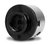 EBERTH Plato de cuatro garras con 80 mm de diámetro, Plato de 4 garras de 3" Autocentrante, Rosca de conexión 1" -8 TPI, Incl. herramienta de sujeción, Accesorios de torno, Plato de sujeción