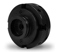 EBERTH Plato de tres garras con 125 mm de diámetro, 5" Autocentrante, Rosca de conexión 1" -8 TPI, Incl. herramienta de sujeción, Accesorios de torno, Plato de torno de alta calidad, Plato de sujeción