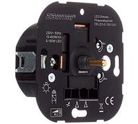 Ebrom - Regulador de intensidad de luz LED para empotrar, LED 5-150 W, halógeno regulable, etc., 15-400 W/VA, se adapta a interruptores Busch Jäger, Gira, Jung, Berker, luminosidad mínima y máxima