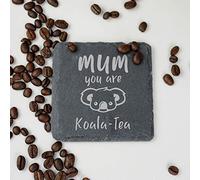 eBuyGB Birthday Present for Posavasos Cuadrados de Pizarra, Mum You Are Koala-Tea, Regalo del día de la Madre, Gris