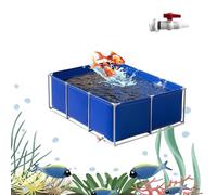 EBzvblxm Estanque para Peces sobre el Suelo, Piscina Multicolor del PVC de los tamaños Estanque Peces la Lona con el Drenaje for Cultura y jardín