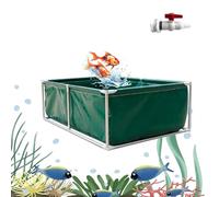 EBzvblxm Estanque para Peces sobre el Suelo, Piscina Multicolor del PVC de los tamaños Estanque Peces la Lona con el Drenaje for Cultura y jardín