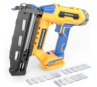 Ecarke Finish Nailer - Clavadora de calibre 16 compatible con batería Dewalt de 20 V, clavadora recta inalámbrica de 3/4 a 2-1/2 pulgadas, ajuste sin herramientas, pistola de clavos de doble modo de