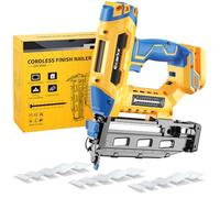Ecarke Finish Nailer - Clavadora de calibre 16 compatible con batería Dewalt de 20 V, clavadora recta inalámbrica de 3/4 a 2-1/2 pulgadas, ajuste sin herramientas, pistola de clavos de doble modo de