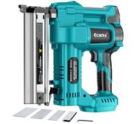 Ecarke Grapadora inalámbrica de 2 pulgadas compatible con Makita 18 V, pistola de clavos eléctrica 2 en 1 con clavos/grapas de 18 GA, pistola de clavos para recortar madera, manualidades, carpintería