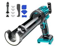 Ecarke pistola silicona bateria compatible con baterías Makita 18V, motor sin escobillas, 6 niveles regulación velocidad,con LED, 300ml, pistola silicona para reformas y el hogar(Solo Herramienta)