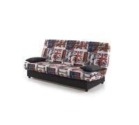 ECCOX Matris - Sofa Cama Clic Clac Julieta 3 Plazas, Color Estampado Londres, Medida sofá: 184x75x31 cm., Medida Cama: 190x132x40 cm., Incluye 2 Cojines