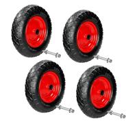 ECD Germany 4x Rueda de aire para carretilla - 4.80/4.00-8 - Ø 390 mm - 95 mm de Ancho 200 kg - Llanta de acero - Rueda neumática rueda de repuesto para carretilla - Rueda completamente robusta