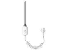 ECD Germany Termostato Regulador de Temperatura para Radiadores de Baño 600 W Barra Calefactora Eléctrico 1/2" Blanco Revestimiento de Cobre Elemento Calefacción Varilla para Calefactores