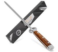 ECENCE, afilador de cuchillos de acero premium, 39 cm. Afilador profesional para cuchillos, fabricado en acero inoxidable templado (65 HRC), con un diseño elegante