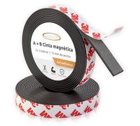 ECENCE Cinta magnética autoadhesiva A + B para mosquiteras (3m + 3m) Tiras magnéticas con atracción mutua