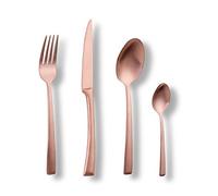 ECHTWERK Avelino - Cubertería (16 piezas, para hasta 4 personas, acero inoxidable 18/10, acabado mate, para mesa de comedor, decoración de mesa para bodas y mesa de fiesta