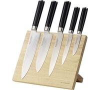 Echtwerk bloque de cuchillos magnéticos, Juego de cuchillos de damasco de acero inoxidable, 22 x 13 x 36cm