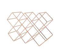 ECHTWERK Botellero para hasta 8 Botellas, botellero Independiente, Soporte para Botellas de Vino, Almacenamiento de Vino, Fabricado en Hierro, Edición en Cobre, 46 x 16,6 x 31 cm
