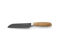 ECHTWERK Cuchillo de acero Santoku Negro-Edición cuchillo de cocina, cuchillo de chef, acero especial, mango de madera de acacia longitud de la hoja: 15 cm