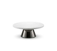 ECHTWERK Elegante plato de tarta de mármol con soporte para servir comida, fruta, queso y postres, para fiestas o bodas, edición en negro, Ø 30 cm