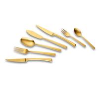 ECHTWERK EW-BS-0510G Avelino-Cubertería de Color Oro, para hasta 6 Personas, 42 Piezas, Acero Inoxidable