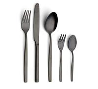 Echtwerk EW-BS-3055S "Positano" - Cubertería Color Negro, Para hasta 6 personas, 30 piezas, acero inoxidable