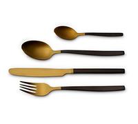 Echtwerk EW-BS-3245E "Positano Due" - Edición oro/negro, Para hasta 6 personas, 24 piezas, Acero inoxidable