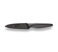 Echtwerk EW-SS-0150 Black Steel Cuchillo de pelar, de Acero Inoxidable Incl. un Protector para la Hoja, 9cm