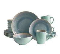 ECHTWERK Vajilla vintage de 24 piezas "Ana" de diseño moderno, para 6 personas, estilosa vajilla de porcelana con 6 x platos llanos, 6 x platos llanos, 6 x cuencos, 6 x tazas de té