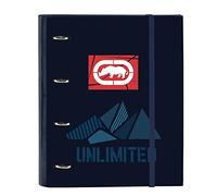 ECKO UNLTD. Peaks - Carpeta 4 Anillas de 35 cm con 100 Hojas A4, Ideal para Niños de Diferentes Edades, Cómoda y Versátil, Calidad y Resistencia, 27x3.5x32 cm, Color Azul marino