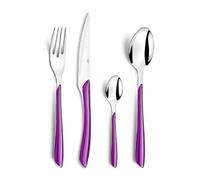 Eclat - Cubertería (24 piezas), color morado