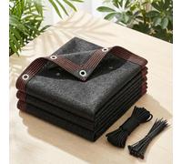 eCloth - Lona multiusos para exteriores, color negro, 3 x 4 m, 5 x 5 m, 6 x 6 m, con ojales de aluminio, perfecta para invernaderos, jardines, graneros y patios.