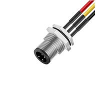 ECMQS Bridas, conector de aviación, macho, hembra, cabeza masculina 3P | Contactos de latón recubiertos con montaje en brida para soluciones de cableado industrial en entornos hostiles Alta