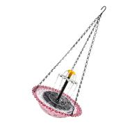ECMQS Fuente de baño suspendida para pájaros con energía solar, 2,5 W | Bomba de agua solar de 2,5 W con poste central elevado, cuenco de alimentación suspendido para patio