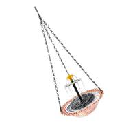 ECMQS Fuente de baño suspendida para pájaros con energía solar, 2,5 W | Bomba de agua solar de 2,5 W con poste central elevado, cuenco de alimentación suspendido para patio