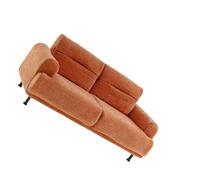 ECMQS Modelo de sofá en miniatura detallado, escala 1:10, color chocolate | Muebles de muñecas detallados para coleccionistas, sofá Loveseat hecho a mano para escenas de dormitorio realistas