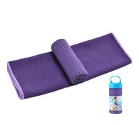 ECMQS Toalla de enfriamiento para uso diario, color morado | Correr, viajar, malla de poliéster de 30 x 100 cm con estuche de almacenamiento portátil