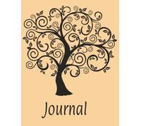Eco Aesthetic Journal with Tree Design and Peach-Colored Cover: Minimalist Tree Silhouette Notebook | 8.5"x11" College Ruled Memo Pad with Faint ... Book for School, Work, and Personal Use