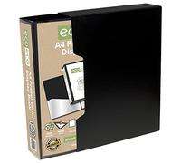 eco-eco A4 50% Reciclada 100 Bolsillo De Color Negro Presentación Libro de Exhibición y Exhibición Box (eco067)