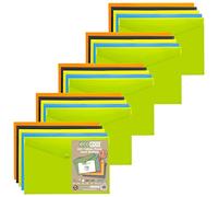 eco-eco A4+ 50% Reciclada Colores Surtidos Carteras Press Stud (Paquete de 25)