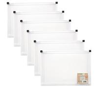 eco-eco Carpeta de archivos expandible A5 50% reciclada, transparente (paquete de 6), eco106 x 6 transparente