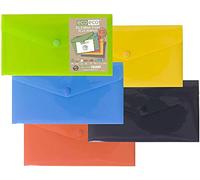 eco-eco DL 50% Reciclada Colores Surtidos Carteras Press Stud (Paquete de 25), eco079x25
