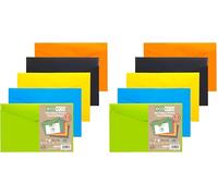 eco-eco eco075 A5 50% Reciclada Colores Surtidos Carteras Press Stud (Paquete de 10)