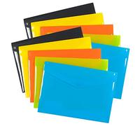 eco-eco eco078x2 - Carpeta de plástico (A6, 50% reciclado, 10 unidades), color verde, negro, azul, amarillo, naranja,